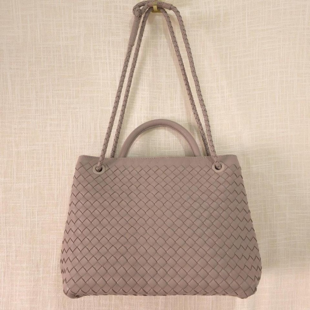 Quince Italian Leather Handwoven Satchel - Picture 2 of 6